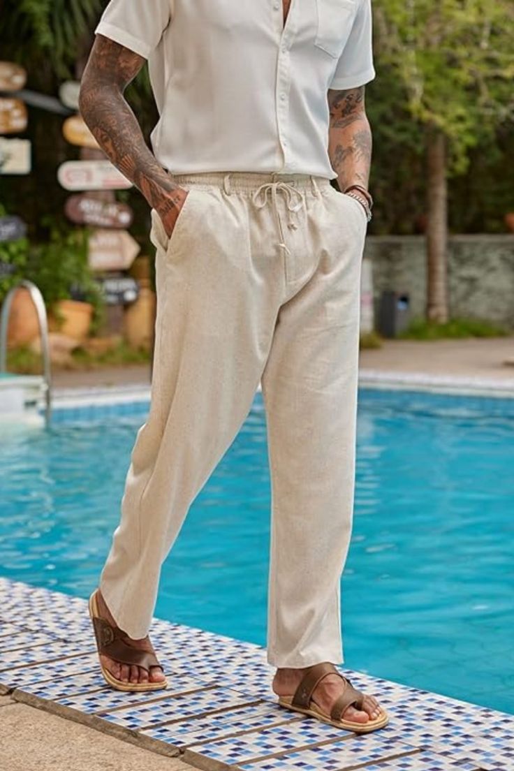 7d0647bb75cc69d555e8af1dde0f58c9.jpg Classic Beige Pant Smart Casual Everyday Trouser - Image 1