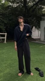 Old Money Classic Black Shirt Elegant Formal & Casual Wear for Men - Image 2
