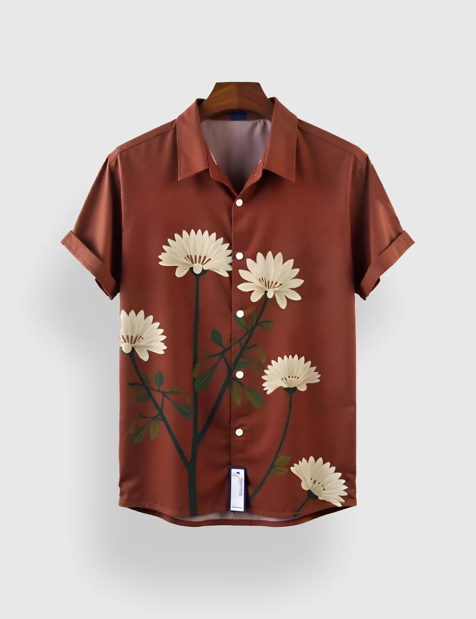 MAROON_LILY_4.jpg Maroon Lily Men’s Half Sleeves Printed Shirt Exclusive - Image 1