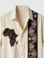 Yellow White Patch Men’s Half Sleeves Printed Shirt Exclusive - Image 2