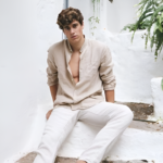 Old Money Linen Combo Cream and White Summer Ready Men?s Co Ord Set
