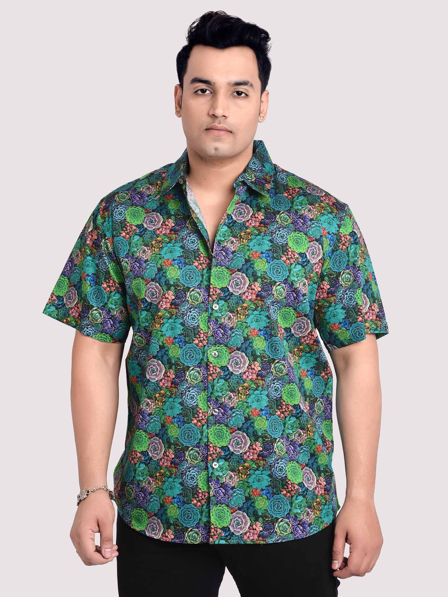 succulent-digital-printed-shirt-men-s-plus-size-guniaa-fashions-1.jpg Succulent Botanical Digital Print Men Plus Size Shirt - Image 1